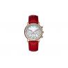 China Leather Strap Stainless Steel Ladies Watch Quartz Movt IP Plating Case Color factory