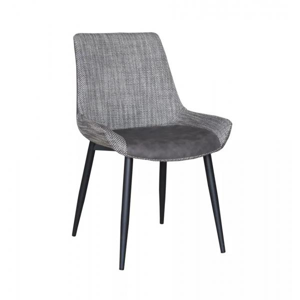 Quality 59*50*80cm Metal And Fabric Dining Chairs Grey Material Dining Chairs for sale
