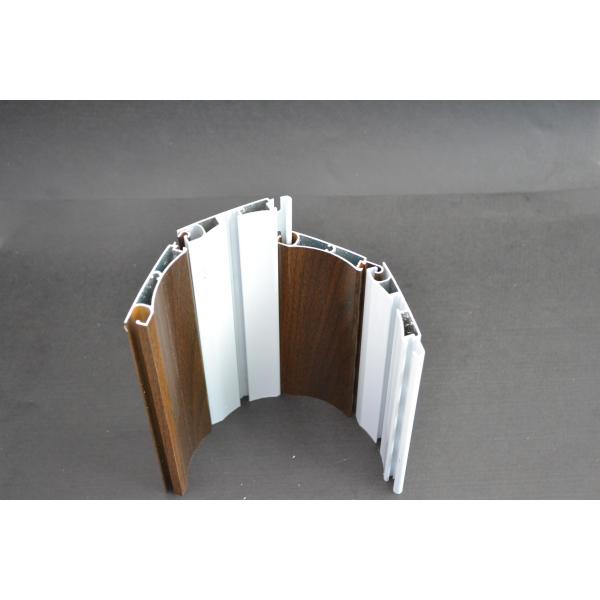 Quality Wood Grain Roller Shutter Slat Aluminium Extrusion Profiles For Garage Door for sale