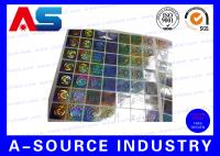 China Customized Sticker Labels Small Holographic Decals Printed For Tamper Proof Packaged In Sheets factory