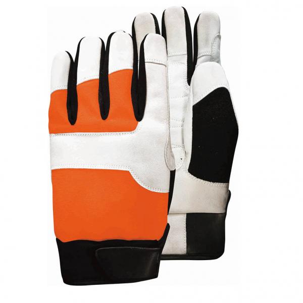 Quality EN388 4142X EN420 24m/S Chainsaw Safety Gloves with cut protection CLASS 2 for sale