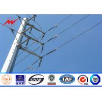 Quality 10M galvanized steel Electrical Power Pole for transmission 69KV line for sale