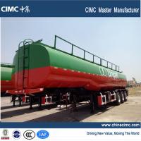 China 3 axles fuel tanker semi trailer , 42000 liters fuel tank semi trailer for sale