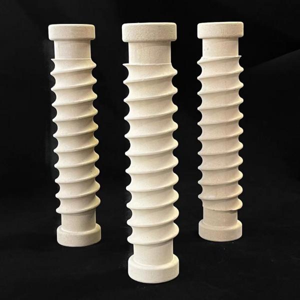 Quality Good Thermal Mullite Ceramic Tubes High Shock Resistance Refractory Tube Screwed for sale