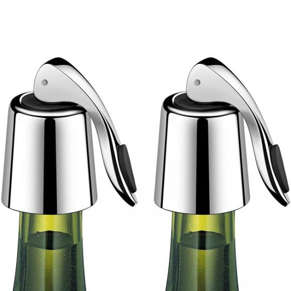 Quality Zinc Die Casting Molding Mirror Polishing Sealed Safety Metal Wine Stopper for sale