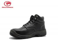 China Black Breathable Lightweight Steel Toe Boots For Mens Embossed Color Optional factory