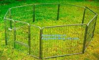 China Aluminum simple easily assembled Big single-door large steel dog animal cage, Puppy Cage 8 Panel Metal Fence Run Garden factory