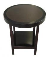 China HPL Top Wooden Hotel End Round Living Room Table For OEM Design factory