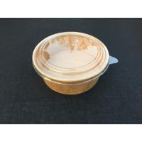 China 165*145*66cm 34oz Kraft Paper Salad Bowl With Clear Lid Eco Friendly Pe Coating for sale