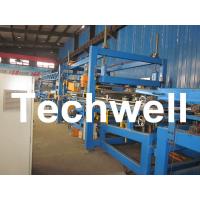 China 32KW, 50 - 250mm Rock Wool Insulated Sandwich Panel Line Machine For Prefabricated House factory