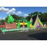 China 50ft Kids And Adults Inflatable Tropical Obstacle Challenge Course With Slide For Outdoor Commercial factory