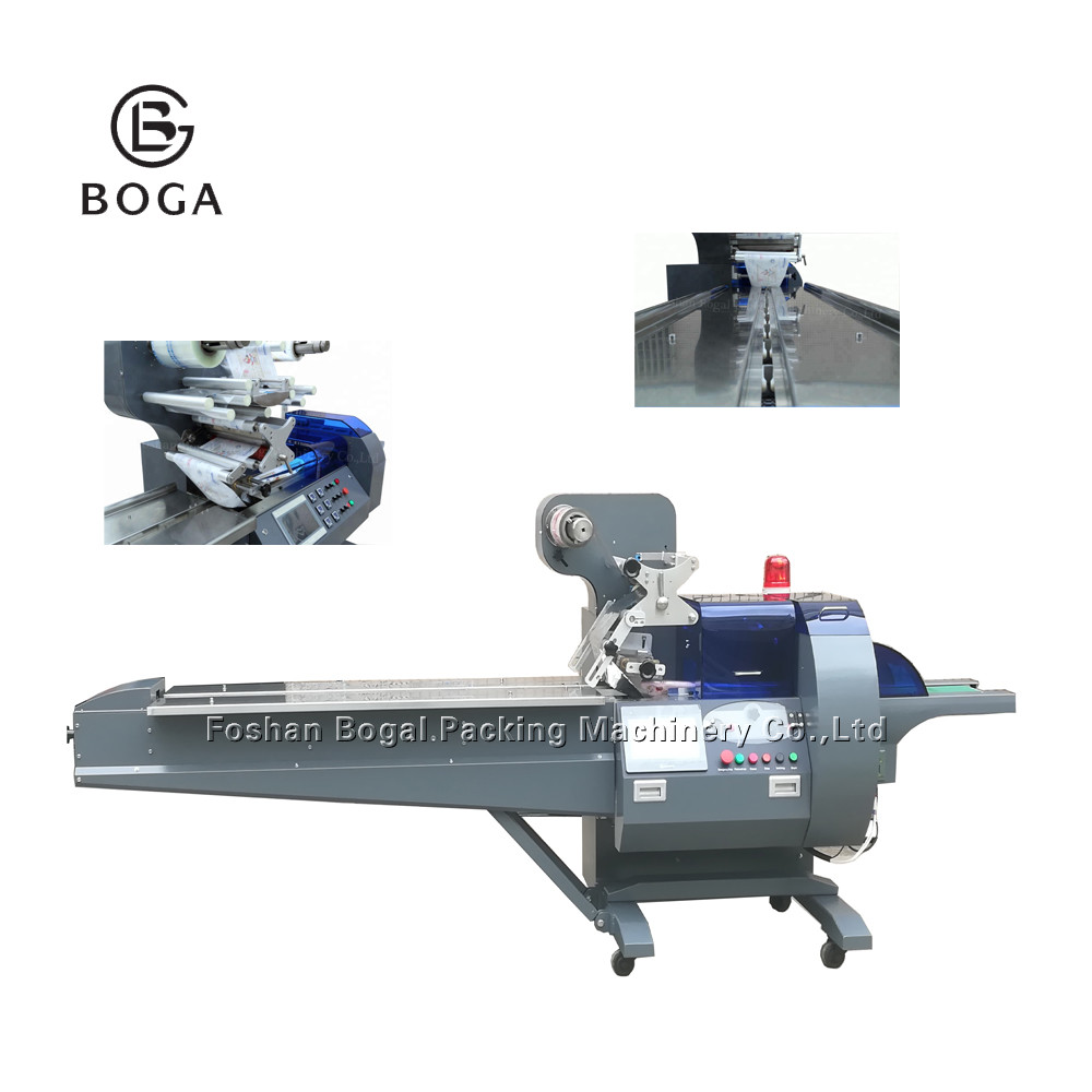 China High Speed Horizontal Flow Pack Machine Automatic Electrical Driven Pouch Packing factory