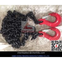China 10mm Grade 80 chain with clevis slip hook,red color factory