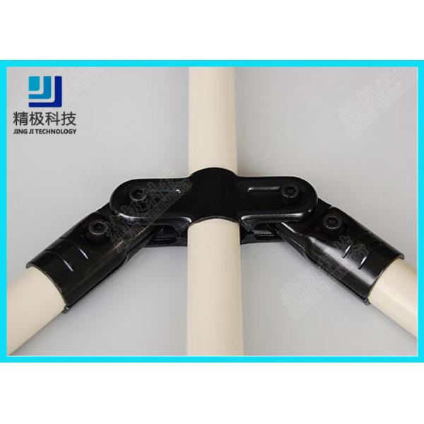 Quality Durable Black Metal Pipe Joints 360 Degree Rotating Angle Pipe Connectors HJ-12 for sale