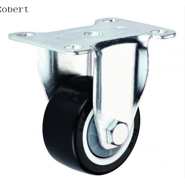 Quality Durable Trolley Polyurethane Roller Wheels , Spring Loaded Casters For Machines for sale
