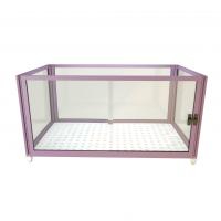 China Portable Metal Pet Cage With Mesh Panels And Latch Lock Removable Tray Easy Assembly factory