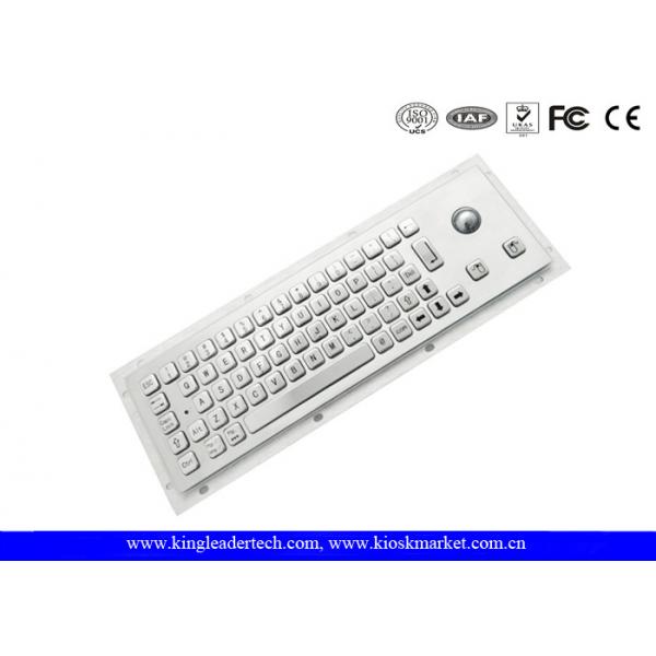 Quality Rugged Waterproof Industrial Computer Keyboard In Metal With Integrated Trackball for sale