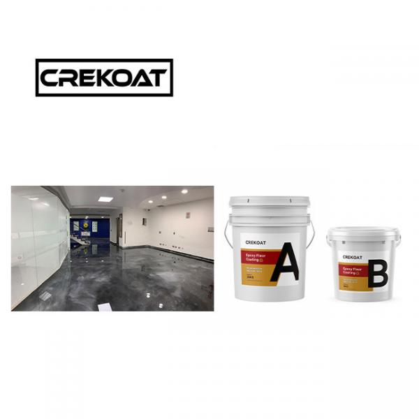 Quality Antimicrobial Scratch Resistant Floor Coating No Bubbles Black Epoxy Floor Paint for sale