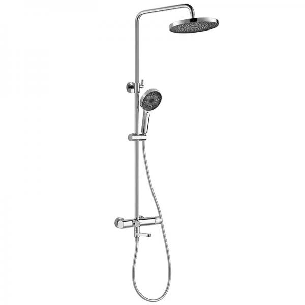 Quality 3 Function Hand Shower Mixer Set H 822-1212mm Handheld Chrome Brass for sale