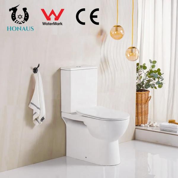Quality Australia Watermark CE 2 Piece Water Closet Double Piece Commode Antibacterial for sale