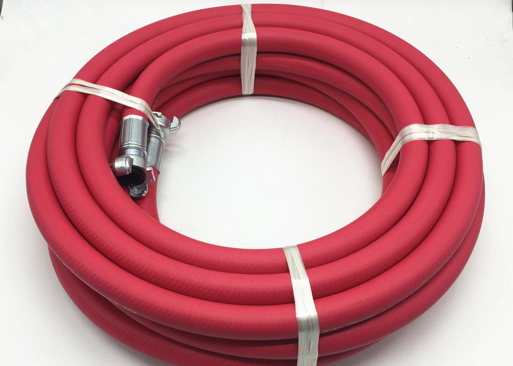 China Red 3/4 Inch Jackhammer Rubber Air Hose / Flexible Air Hose 50ft Length for sale