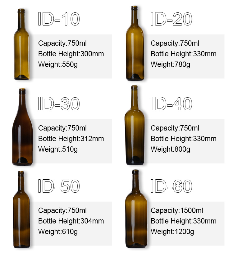 New Design 75cl Glass Wine Bottle with Screw Lid