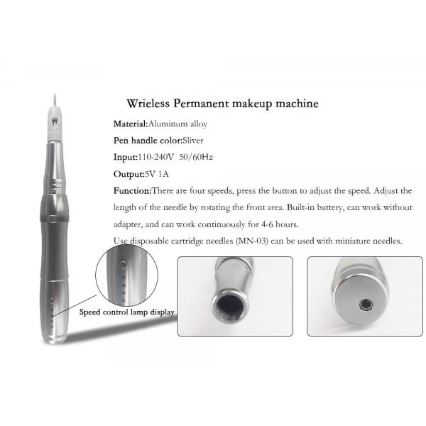 Quality Silver Aluminum alloy Electric Rotarying Permanent Makeup Machine For Body Art for sale