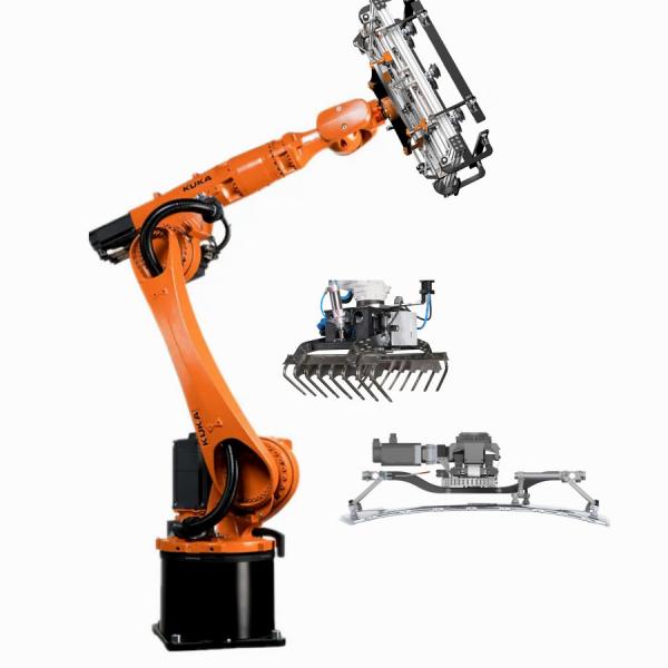Quality KUKA Industrial Robot Arm KUKA KR16 R1610 With Suction Cup Gripper CNGBS Customized Gripper For Palletizing for sale