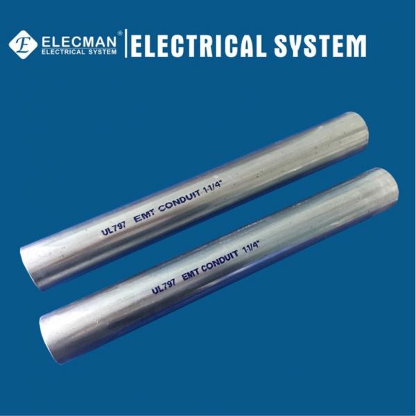 Quality Hot Dipped Galvanized Steel EMT Conduits For Electrical Cable UL797 ANSI 80.3 for sale