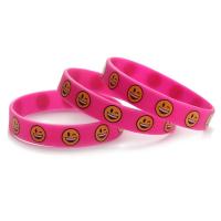 China Emoji Wristband Bracelet Rubber Hand Bands Smile Cry Promotions Silicone Bracelets Wristband factory