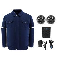 China Dark Blue Air Conditioned Shirts Quick Dry Air Conditioning Jacket factory