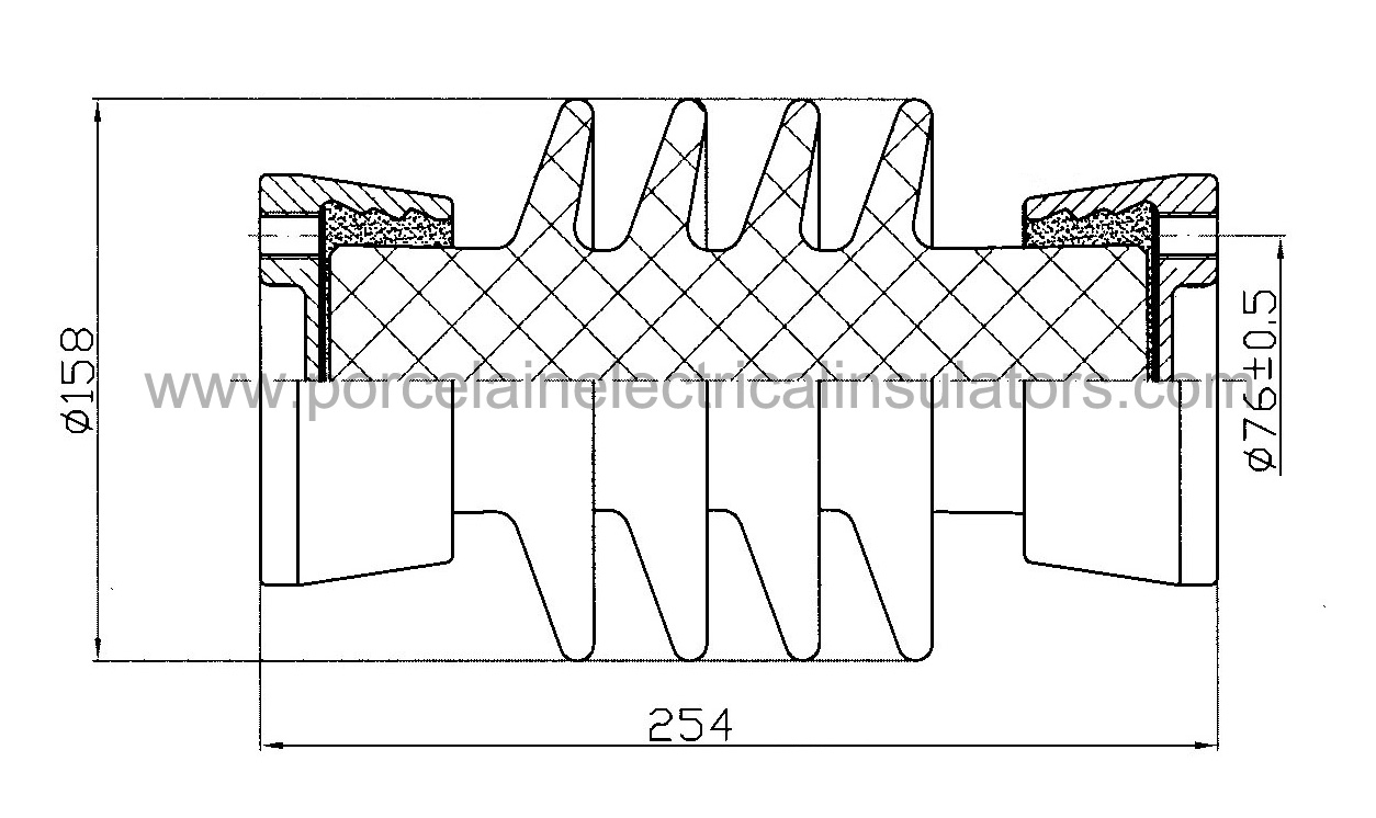 TR205  station post insulator drawing