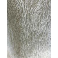 China Off White Mongolian Faux Fur Fabric 750GSM factory