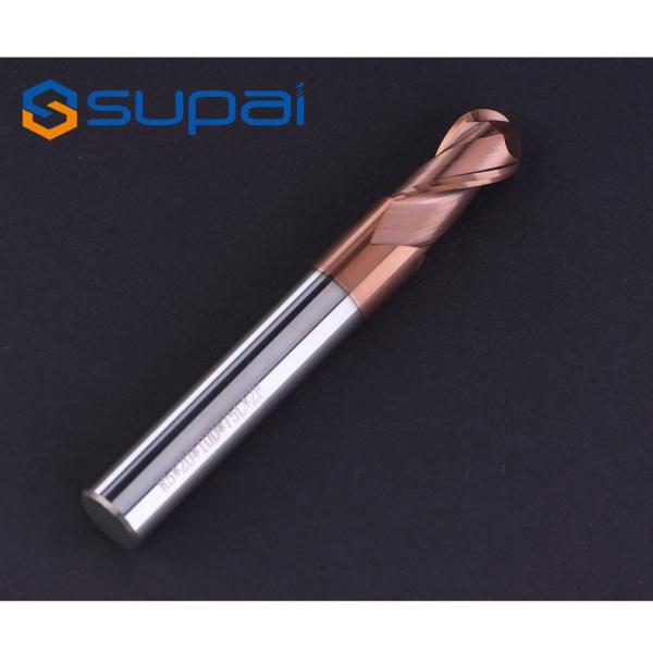 Quality High Performance Machining HRC55 2 Flute Carbide Ball Nose EndMill with AICrSiN for sale