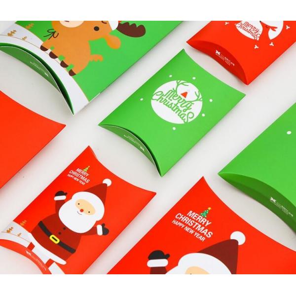 Quality Custom Panton Pillow Christmas Packaging Boxes White Coated Paper Material for sale