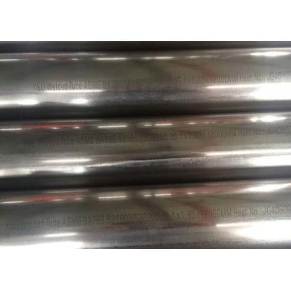 Quality SA789  S31803 / S32205 Duplex Polished Stainless Steel Tubing 38.1 * 1.65mm 1/4inch~24 Inch for sale
