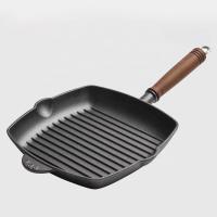 Quality Flat Bottom Stovetop Grill Pan Cast Iron Non Stick Frying Pans For Cooking for sale