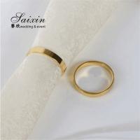 China Factory Wholesale  wedding party table decoration zinc alloy die cast simple smooth napkin ring factory