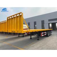 China 3 Axle Container Flatbed Semi Trailer For Container & Bulk Cargo Transport for sale