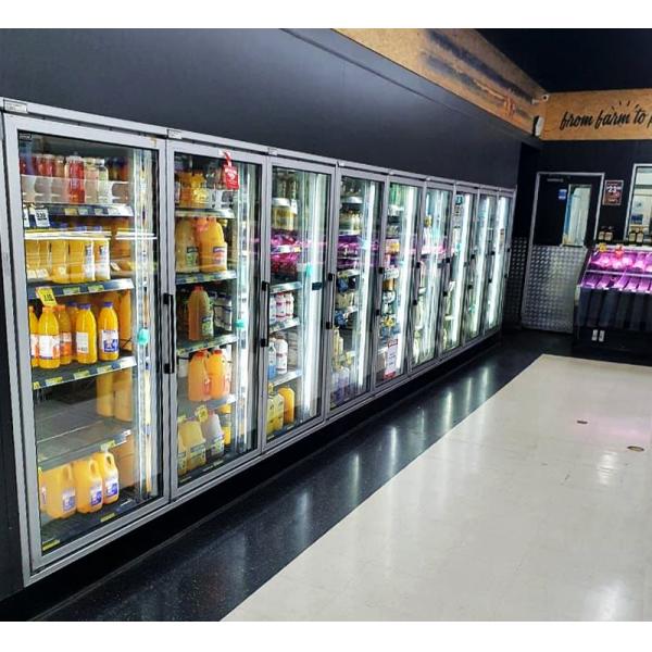 Quality Medium Low Temperature Commercial Walk In Cooler Freezer With Glass Doors 3/4/5 for sale