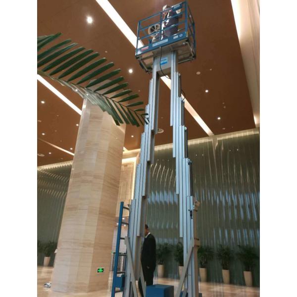 Quality 14 M Working Height Compact Double Mast Aluminum Mobile Aerial Work Platform for sale