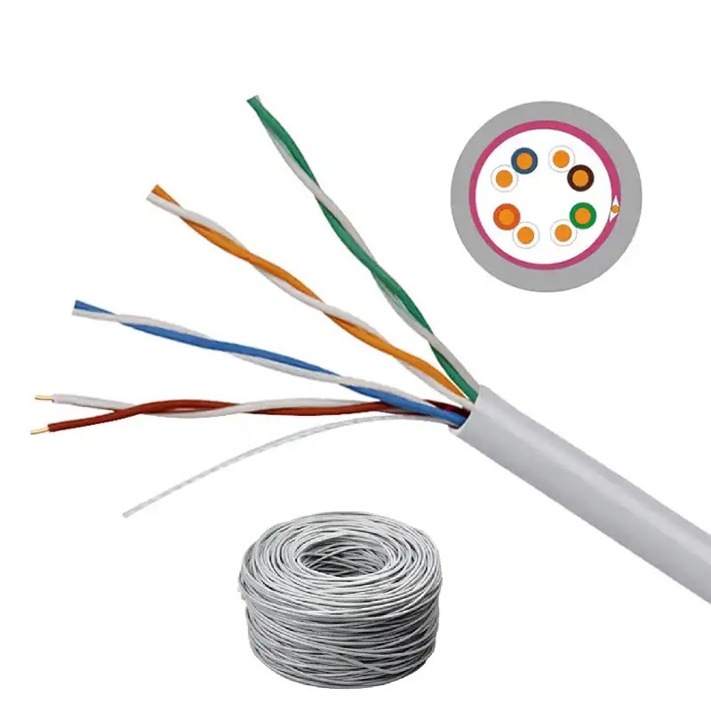China PVC Jacket Ethernet Cat5e LAN Cable With Copper CCA Conductor Material factory