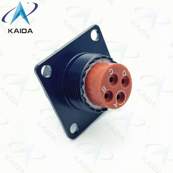 Quality 4 Female Pins MIL-DTL-38999 Series 2 Balck Anodized Plating 38999 Power Connector for sale