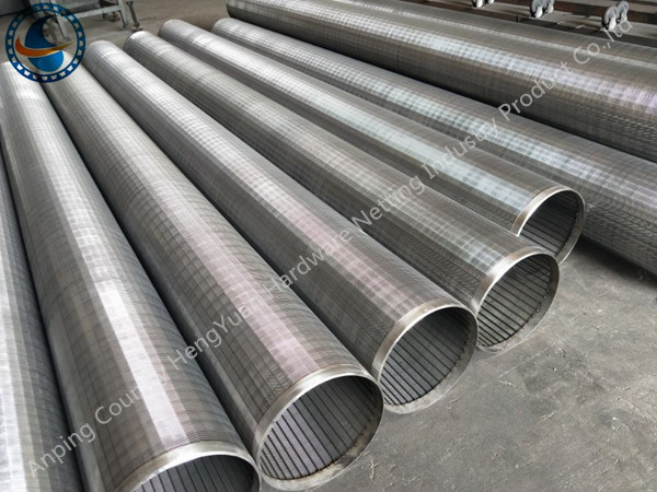 Quality 251mm Stainless Steel Wedge Johnson Wire Screen Tube , Water Well Slot Pipe for sale