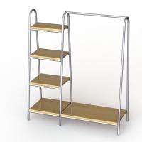 China Inverted U Shaped Shoe Display Stand With MDF Shelves for sale