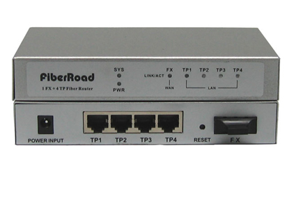 China 1 Port FX 4 Port TX Ethernet Fiber Optic Switches Router 200Mhz CPU TCP/ IP PPPoE factory