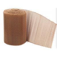 Quality Golden Color Aluminum Metal Mesh Drapery For Decorating Fireplace Mesh Curtain for sale