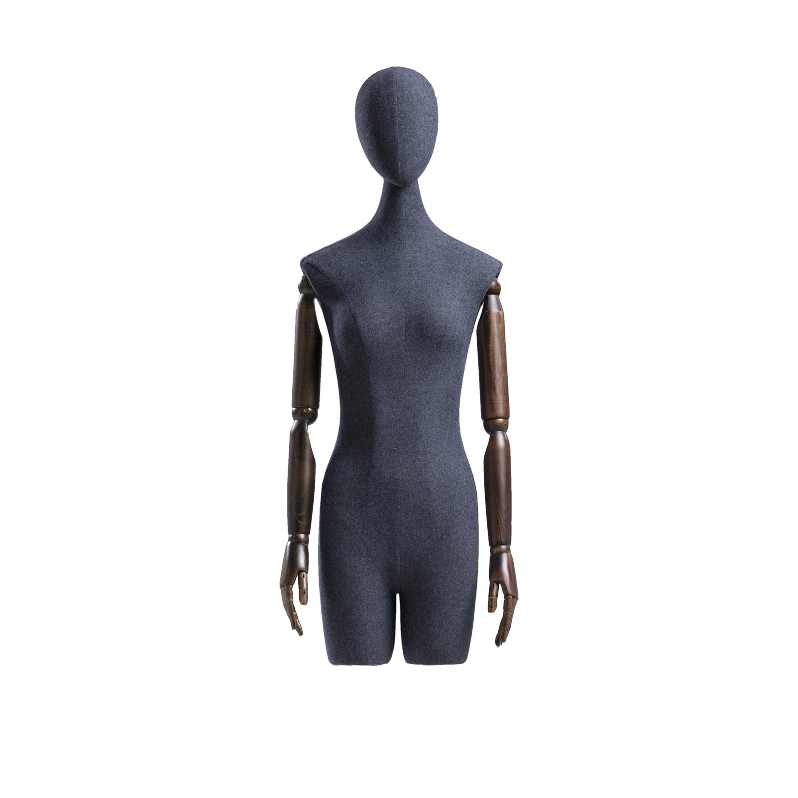China Dark Blue Half Body Mannequin Stand Upright For Window Display factory