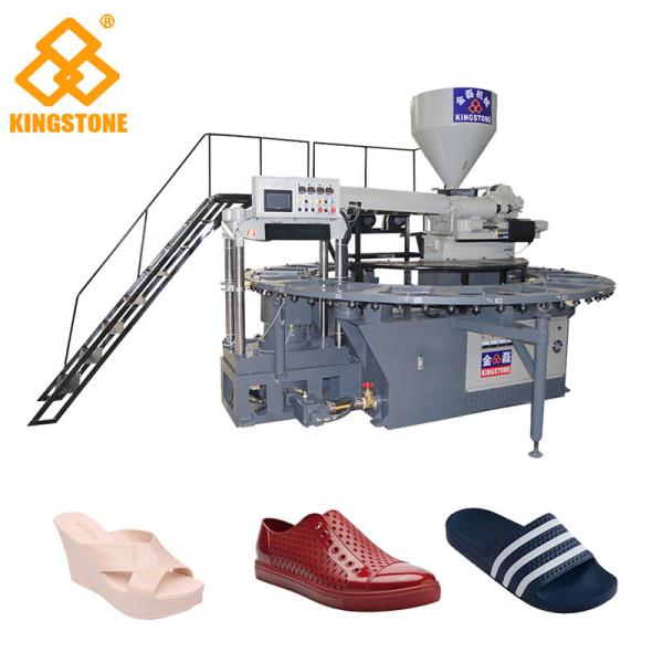 Quality Rotary Type 1/2 Color PVC Jelly Slippers Sandals Injection Molding Machine With for sale