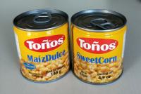 China Tonos Brand Sweet Canned Corn Maiz Dulze 185g Lithographic Cans factory